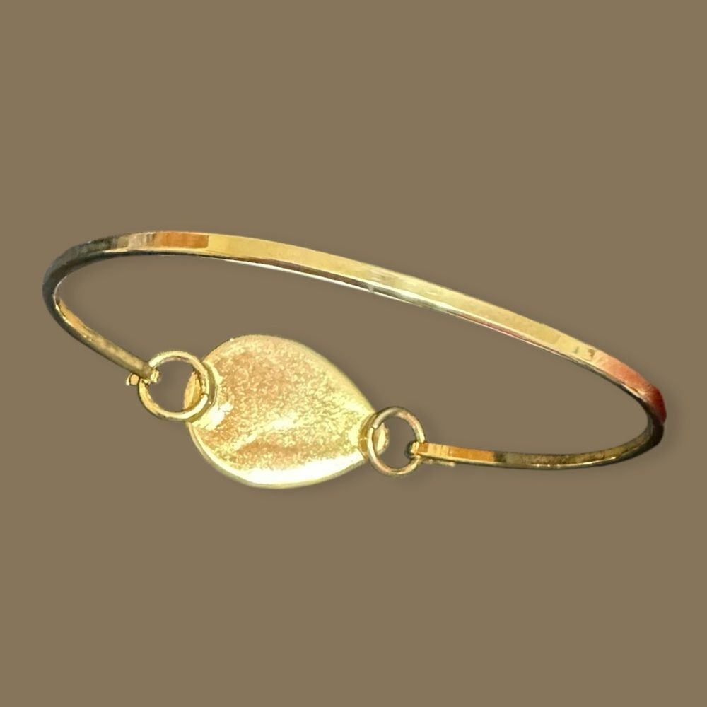 Blue Floral Mille Fiori Enamel and Gold tone Bracelet Bangle - Picture 7 of 13